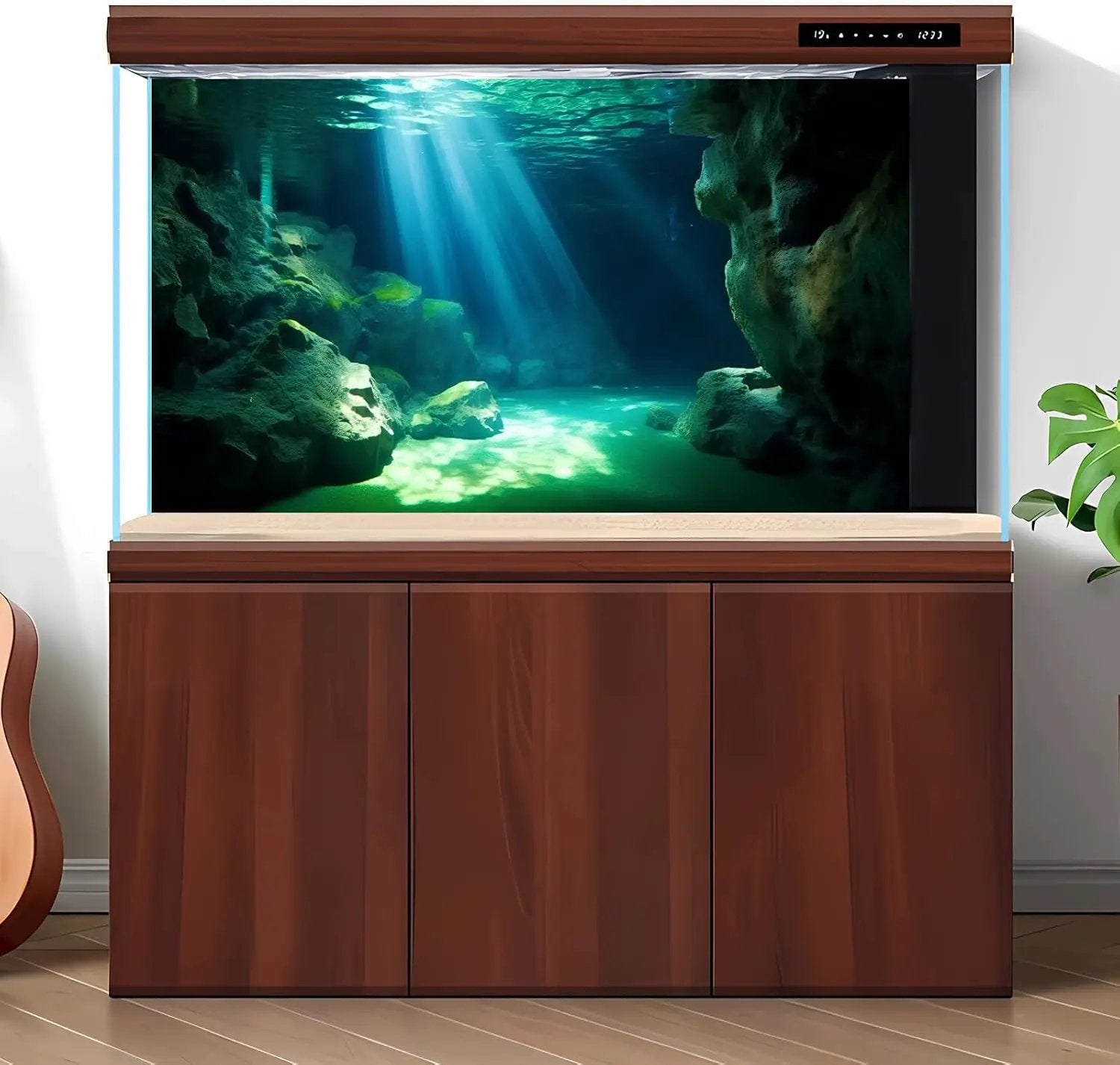 Underwater Fish Tank Background Under The Sea Cave Style Aquarium Background Ocean Floor Cave Sunlight Fish Tank Backdrop Tropical Fish Aquarium Terrarium Backgrounds Decorations 36x24in by GreenHaven Gardens