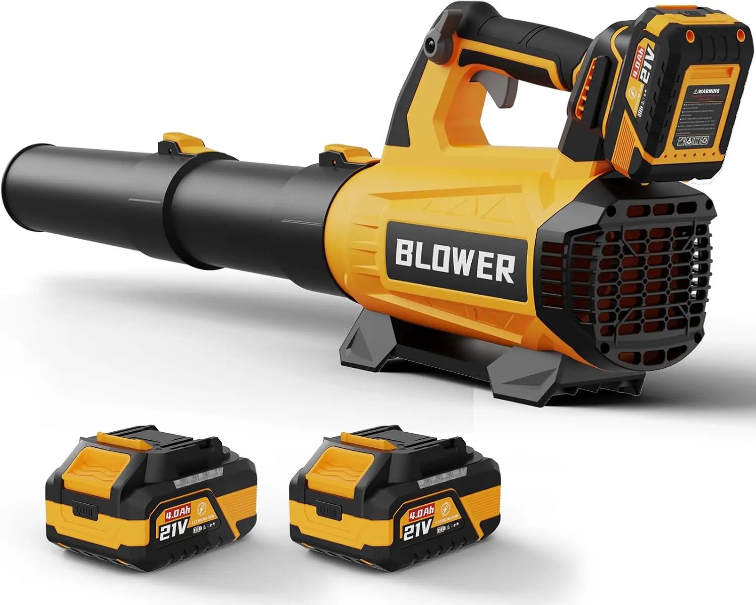 Leaf Blower Cordless (Upgraded) - 630CFM/160MPH, 21V Powerful Electric Cordless Leaf Blower with 2 x 4.0Ah Batteries and Charger, Battery Powered Leaf Blowers for Lawn Care, Patio, Yard, Dust, Snow by GreenHaven Gardens