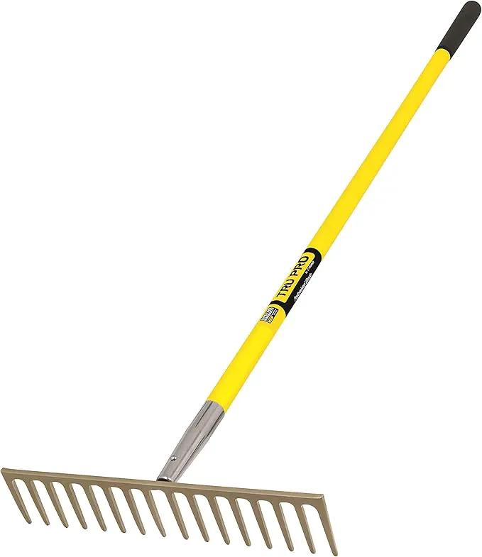 Truper 31391 Tru Pro Heavy Duty Road Rake with 16-Teeth, Fiberglass Handle, 10-Inch Grip, 60-Inch by GreenHaven Gardens