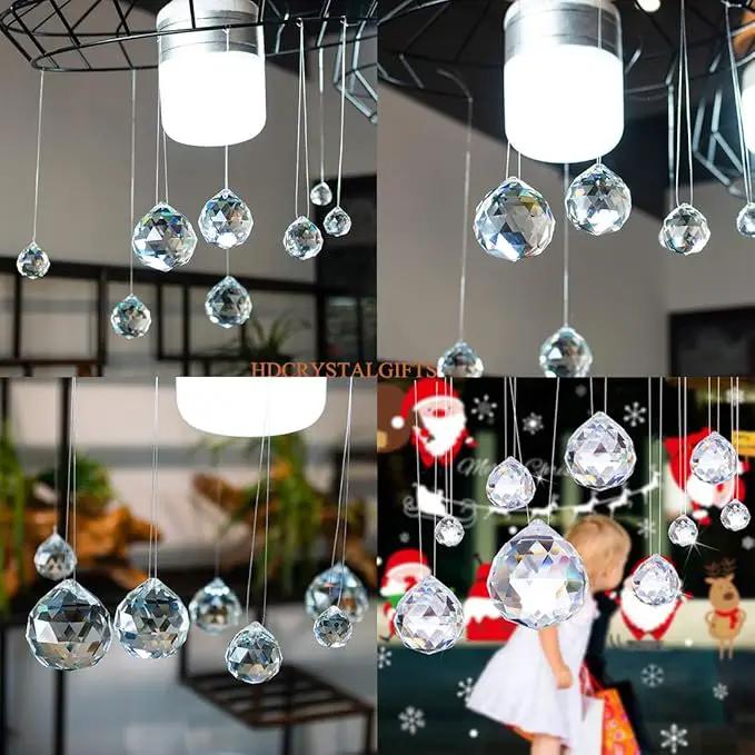 40mm 10Pack Crystal Ball Prism 1.57 Inch Decorative Ball for Chandelier Window Suncatcher Rainbow Maker by GreenHaven Gardens
