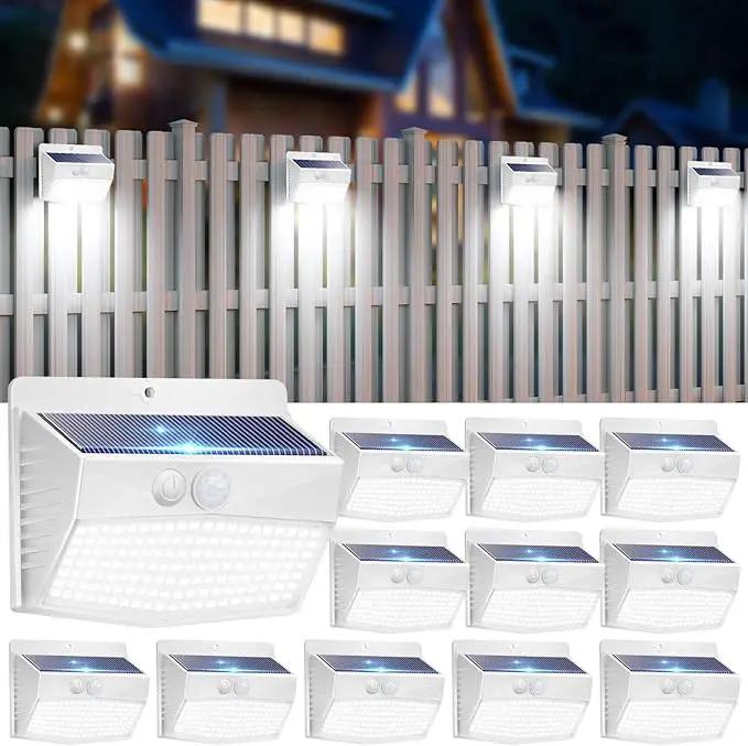 [12 Packs] Solar Outdoor Lights Motion Sensor Solar Security Lights Waterproof with 3 Lighting Modes Solar Powered Wall Lights Outside for Garden Fence Yard,White by GreenHaven Gardens