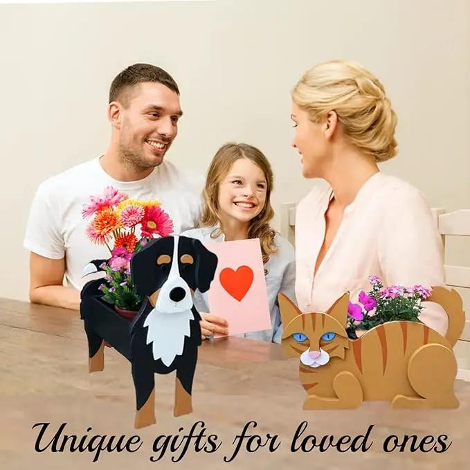 Golden Doodle Dog Planter Plant Pots,Cute Garden Dog Flower Planter,Dog Planters Birthday Gifts for Women,Office,Indoor/Outdoor Decor(9.45 * 7.17 * 13.82in) by GreenHaven Gardens