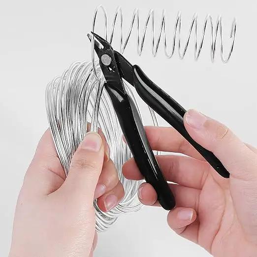 Sanlykate Bonsai Wire Tool Kit with Cutter, 3 Roll Tree Training Wires 98 Feet Total, 1.0mm, 1.5mm, 2.0mm Anodized Aluminum Wire Set, Hold Plant Branches Trunks - Silver by GreenHaven Gardens