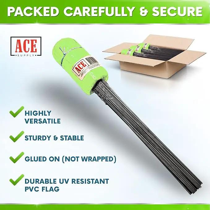 Fluorescent Lime Marking Flags 1000 Pack - 4x5x15 Inch Marker Flags for Outside - Markers For Lawn, Irrigation, Landscaping, Survey & Sprinkler Head Marking by GreenHaven Gardens