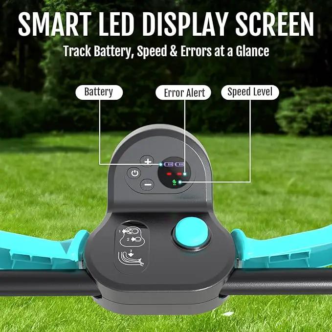 (2025 Model) YARDCARE 36V Brushless Cordless Lawn Mower with 2X4.0Ah Batteries, LED Display Screen, Electric Lawnmower with 5-Position Height Adjustment, 8 Gallon Grass Bag, Charger by GreenHaven Gardens