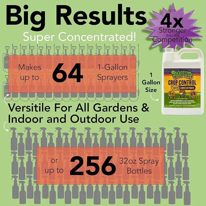 Trifecta Crop Control Super Concentrate All-in-One Natural Pesticide, Fungicide, Miticide, Insecticide, Help Defeat Spider Mites, Powdery Mildew, Botrytis, Mold, and More on Plants - Gallon by GreenHaven Gardens
