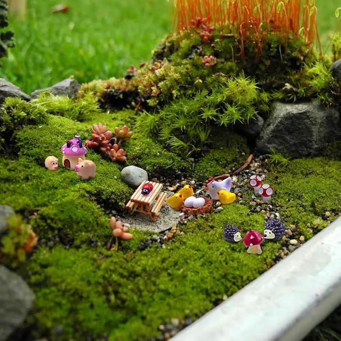 Dracarys Selected 100 Pcs Fairy Garden Accessories, Mini Resin Animals, Miniature Figurines, Micro Landscape Ornaments Kit, Garden DIY Animals, Environmental Resin, Forest Encounters by GreenHaven Gardens