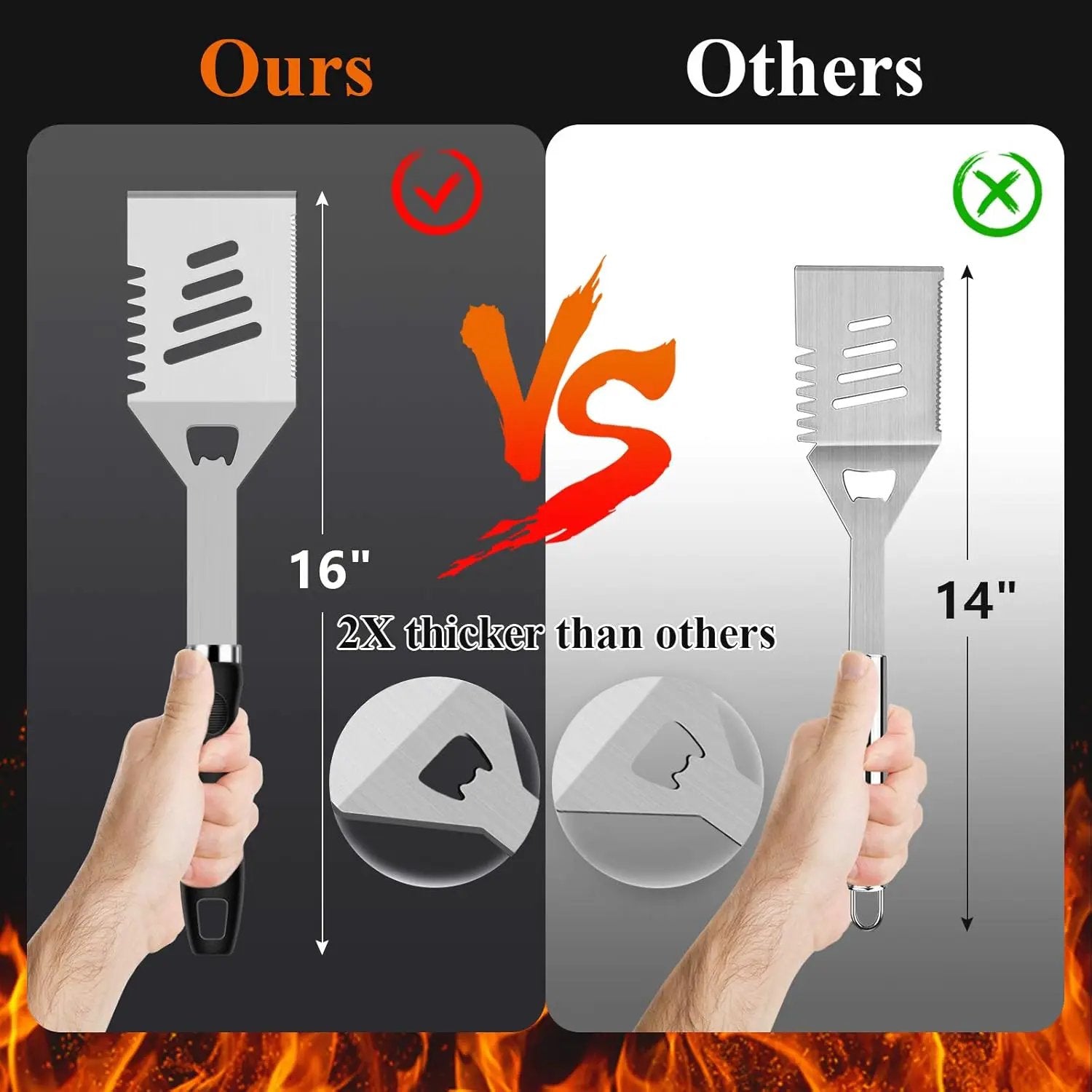 ROMANTICIST 27pcs Heavy Duty Grilling Gifts for Men Dad Fathers Day, Extra Thick BBQ Accessories Tools Set, Stainless Steel Grill Utensils Kit with Meat Claws, Carrying Bag for Outdoor Camping Black by GreenHaven Gardens