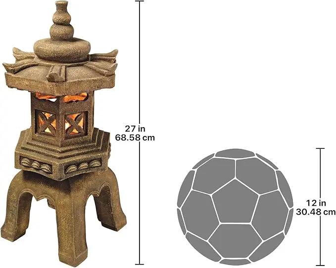 Design Toscano SS8577 Sacred Pagoda Lantern Asian Decor Garden Statue, Large, Gothic Stone by GreenHaven Gardens