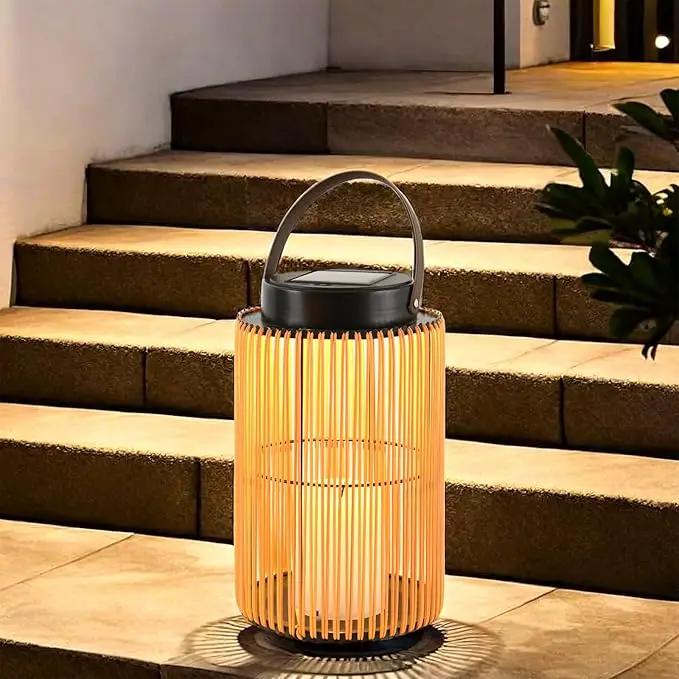 Solar Lanterns for Outdoor Waterproof, ZBLUXBZ Outdoor Table Lamp for Outside Hanging Solar Lights, LED Garden Cordless Lights Perfect for Patio and Pathway Lighting (11-inch Height, Yellow) by GreenHaven Gardens