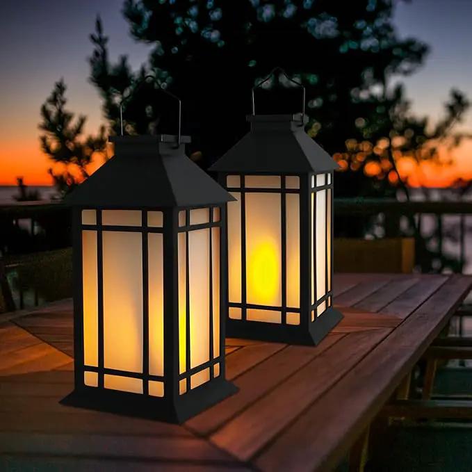13-Inch IP65 Waterproof Battery-Powered Outdoor Lantern with Led Flameless Candle and 6-Hour Timer - Decorative Lantern for Patio & Garden(2 Pack) by GreenHaven Gardens
