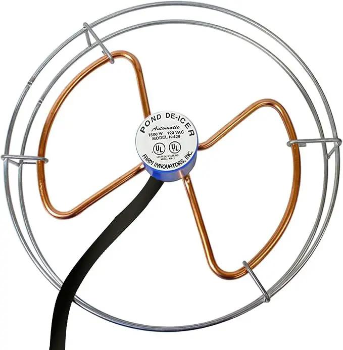 Farm Innovators 1500 Watt Cast Aluminum Submergible Water Tank Deicer, with Self Regulating Thermostat and Anti Chew Cord Protector, 2 Pack by GreenHaven Gardens