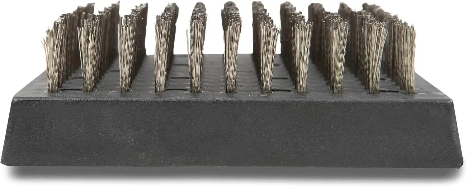 BBQ-AID 2-Pack Wire Grill Brush Replacement Heads, Grill Cleaning Bristle Brush - Screwdriver Included, for 2024 Model Grill Brush and Scraper. No Scratch Cleaning for Any Grill: Char Broil & Ceramic by GreenHaven Gardens