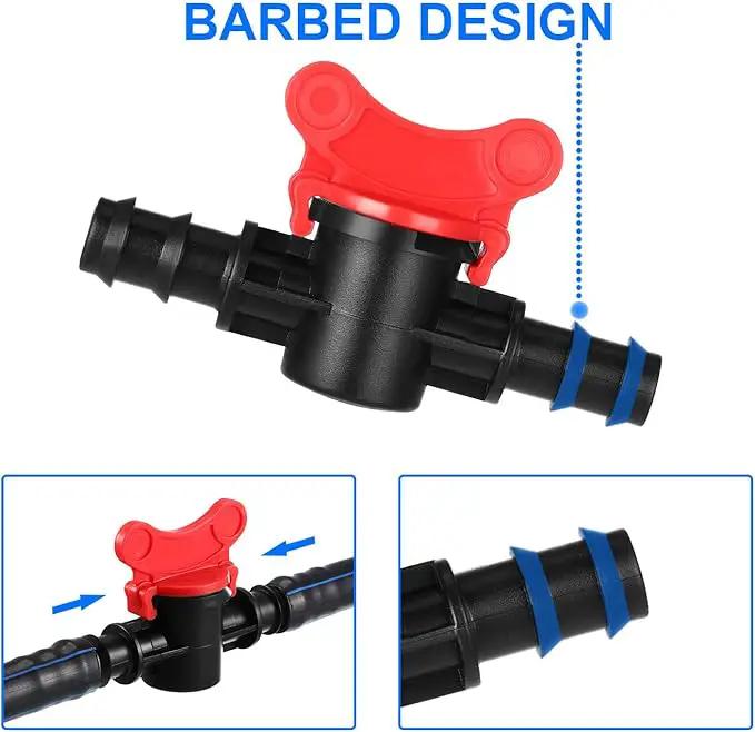 Drip Irrigation Switch Valve Gate Valves for 1/2 Inch Double Male Barbed Valve (12) by GreenHaven Gardens