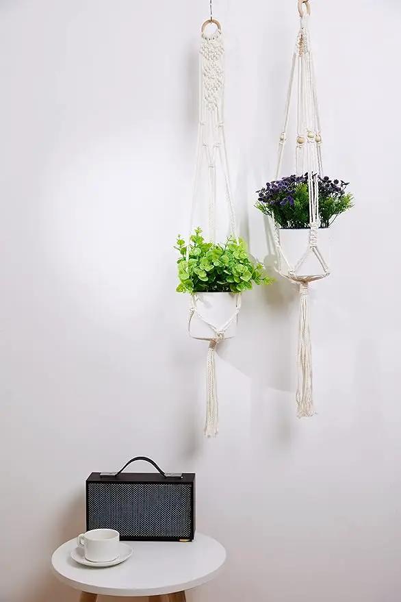 5 Packs Plant Hangers Indoor, Macrame Plant Hangers, Indoor Plant Hangers, Indoor Planter, Wall Plant Hanger, Hanging Planters for Indoor Plants, Hanging Planters for Outdoor Plants, Plant Lover Gifts by GreenHaven Gardens