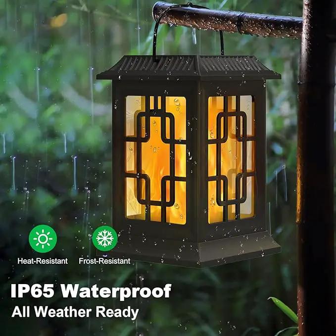 Solar Lanterns Outdoor Waterproof, Hanging Solar Lights for Outside Black Hanging Solar Powered Lantern Decorative for Garden Yard Patio, 2 Pack by GreenHaven Gardens