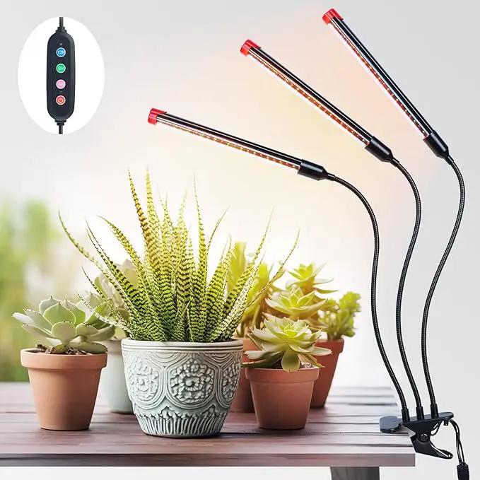Clip Grow Light 27W 3000 Lumen, Grow Lights for Indoor Plants Full Spectrum, 2024 Brightest LED Plant Grow Light for Houseplants, Bonsai, Pot Plants, Growing Lamp with 4,8,12 Hr Timer by GreenHaven Gardens