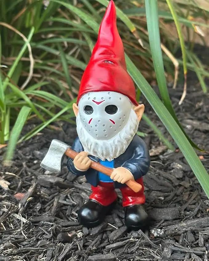 Garden Gnomes Halloween Decorations Gift Christmas Gnome Home Decor Gnome Statue Holding Axe by GreenHaven Gardens