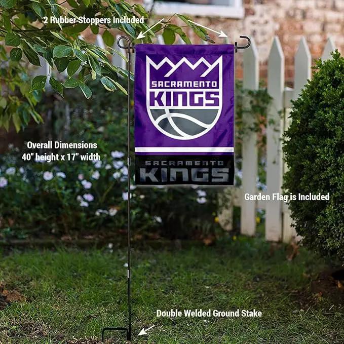 WinCraft Sacramento Kings Garden Flag with Stand Holder by GreenHaven Gardens