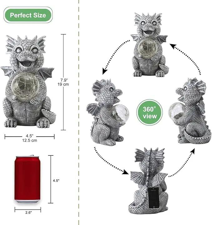 Solar Garden Decor Statues Figurine: Garden Art for Patio Balcony Yard Lawn - Unique Christmas Birthdays Gifts for Mom Grandma Women Wife Sister by GreenHaven Gardens