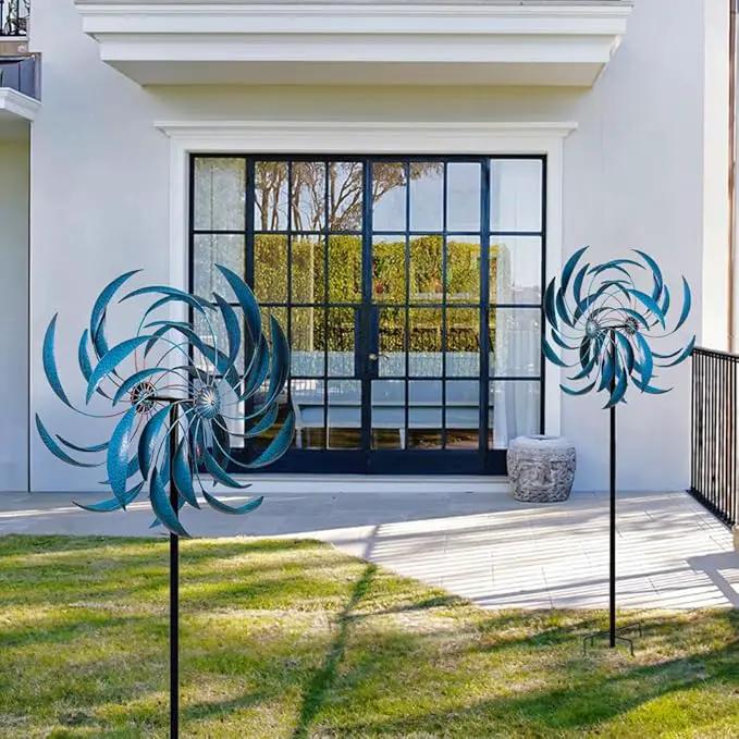 Stargarden Wind Spinners Outdoor -Metal Large Kinetic Wind Spinners with Stable Metal Stake, Wind Sculptures & Spinners for Yard Lawn Garden (23 x 80 inches) by GreenHaven Gardens