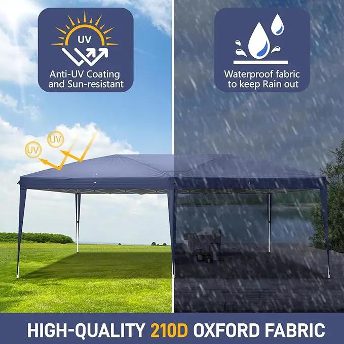 Outvita 10x20ft Pop Up Canopy Tent, Outdoor Instant Shelter Folding Canopy with Carry Bag for Commercial Events, Party, Backyard BBQ, Camping Blue by GreenHaven Gardens