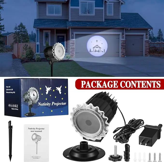 Tuanse Christmas Nativity Outdoor Projector Lights LED Flood Light Holiday with Stars for Xmas Party Garden Landscape Decoration by GreenHaven Gardens