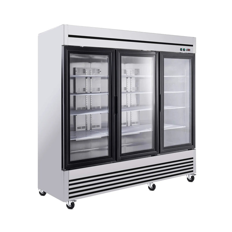 72 Cu.Ft Triple-Door Stainless Steel Commercial Reach-In Display Refrigerator (SAK26394) by SAKSBY WHOLESALE