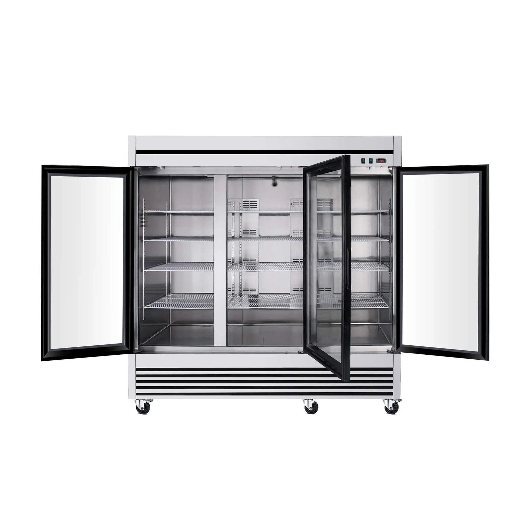 72 Cu.Ft Triple-Door Stainless Steel Commercial Reach-In Display Refrigerator (SAK26394) by SAKSBY WHOLESALE