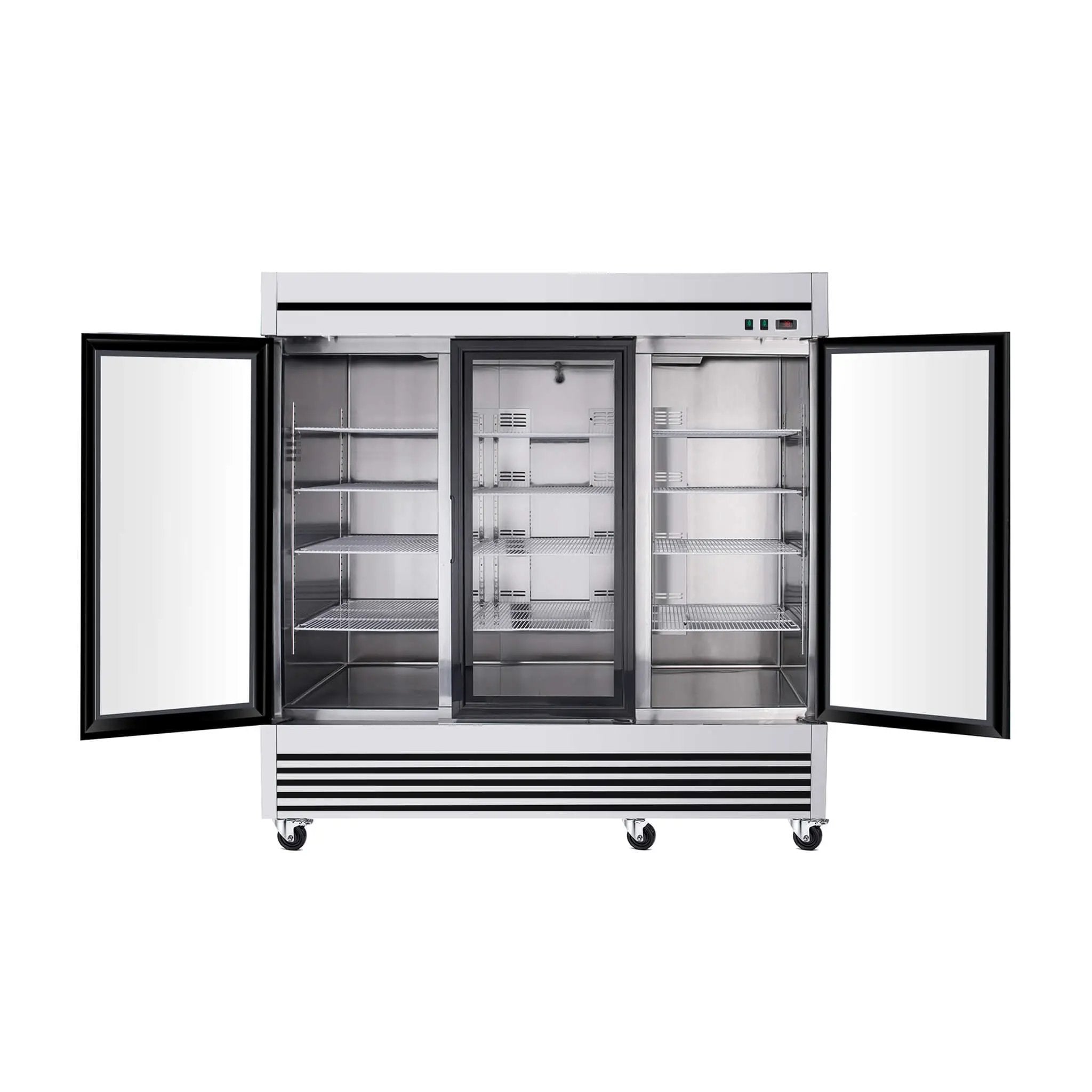 72 Cu.Ft Triple-Door Stainless Steel Commercial Reach-In Display Refrigerator (SAK26394) by SAKSBY WHOLESALE
