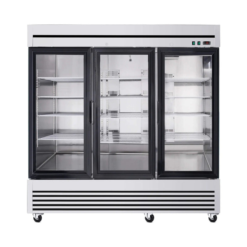 72 Cu.Ft Triple-Door Stainless Steel Commercial Reach-In Display Refrigerator (SAK26394) by SAKSBY WHOLESALE