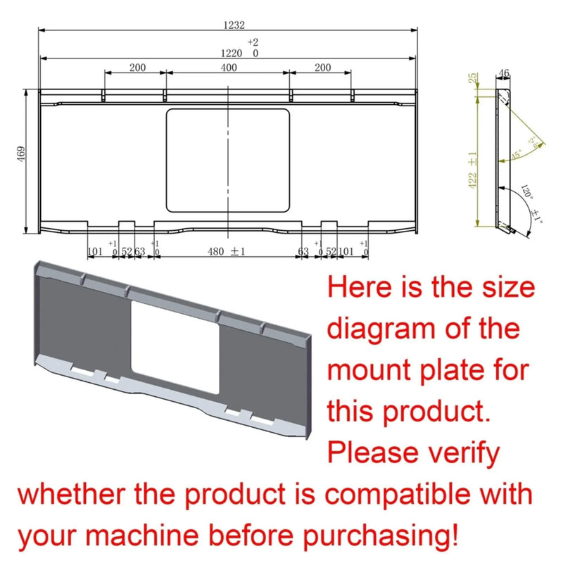72-Inch Heavy-Duty Hydraulic Skid Steer Snow Blower Attachment (SAK59371) by SAKSBY WHOLESALE