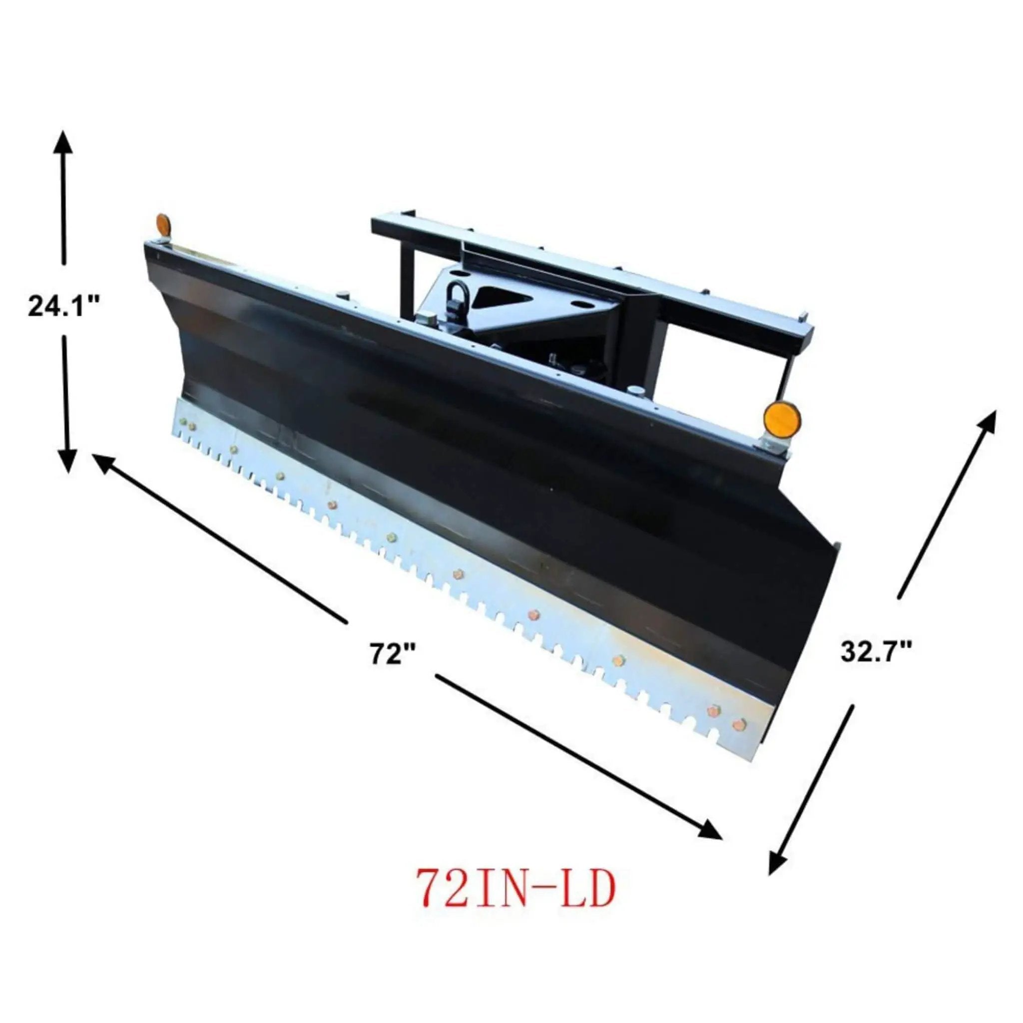 72-Inch Light-Duty Snow Plow Skid Steer Attachment With Dozer Blade And Universal Quick Attach (SAK71938) by SAKSBY WHOLESALE