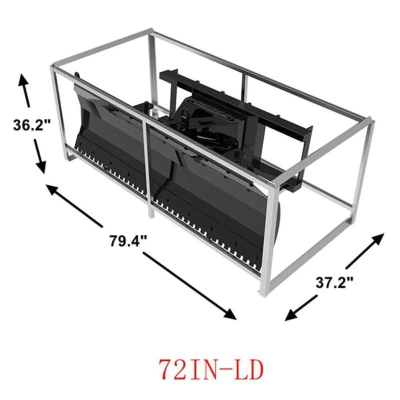 72-Inch Light-Duty Snow Plow Skid Steer Attachment With Dozer Blade And Universal Quick Attach (SAK71938) by SAKSBY WHOLESALE