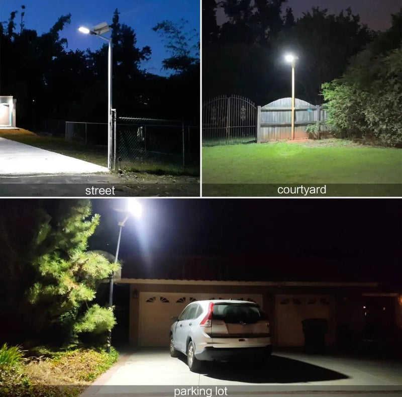 7200W Commercial Solar Street Light , 100000LM Parking Lot Light Dusk to Dawn With Remote by Outdoor Solar Outlet