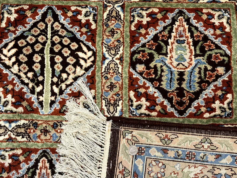 Sino Persian Rug 8x10, Panel Design, Brown, Multicolor, Wool, Cedar Trees by Jewel Rugs
