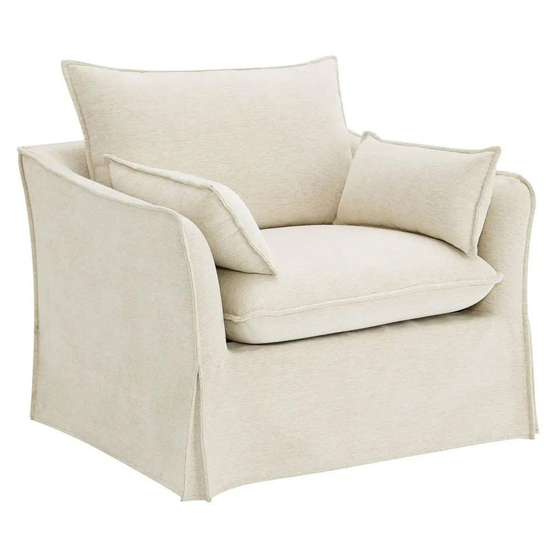 Shane - Chair With 2 Pillows - Beige Linen by Unique Piece Furniture