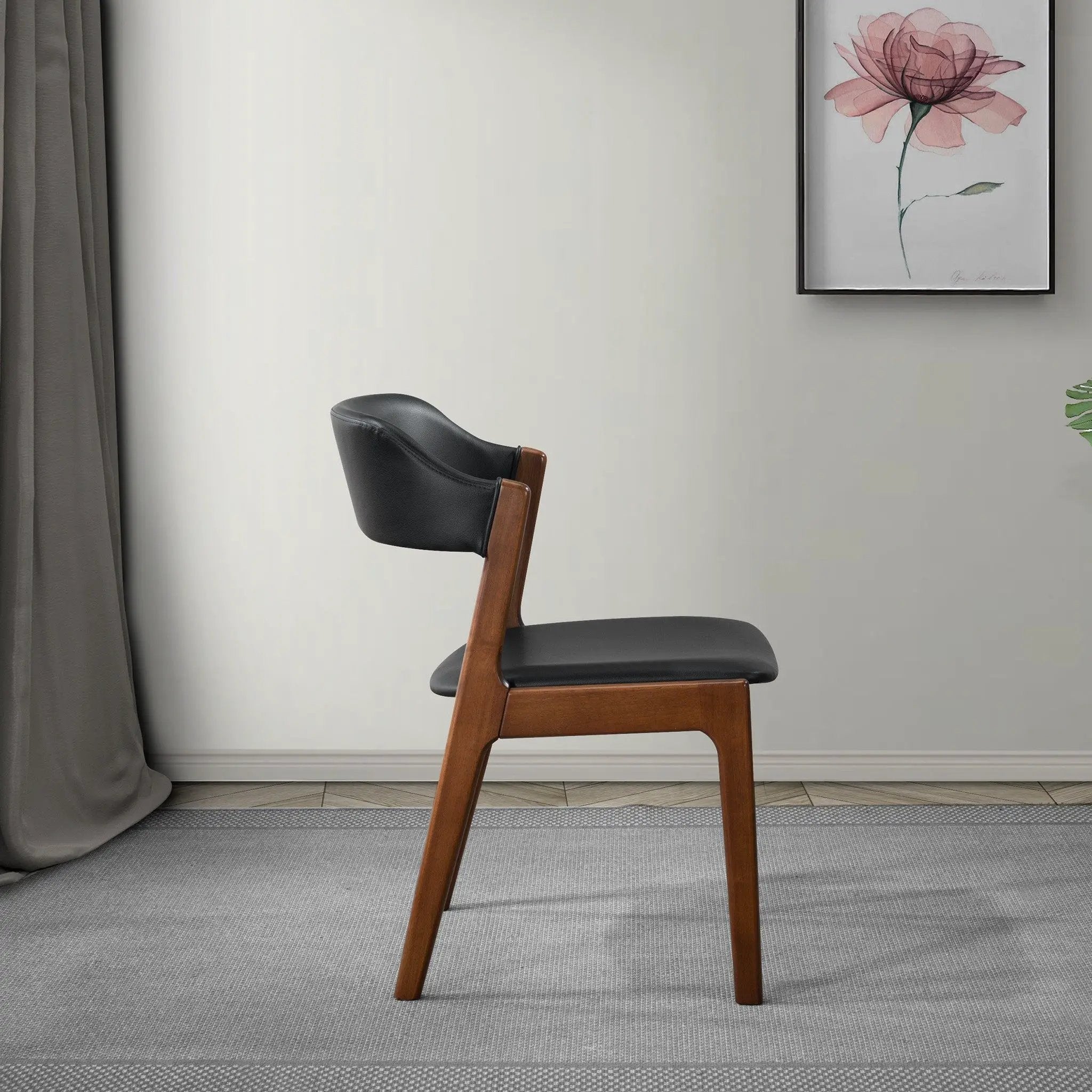 Enzo - Dining Chair (Set of 2) - Black / Brown by HouseOfZazla