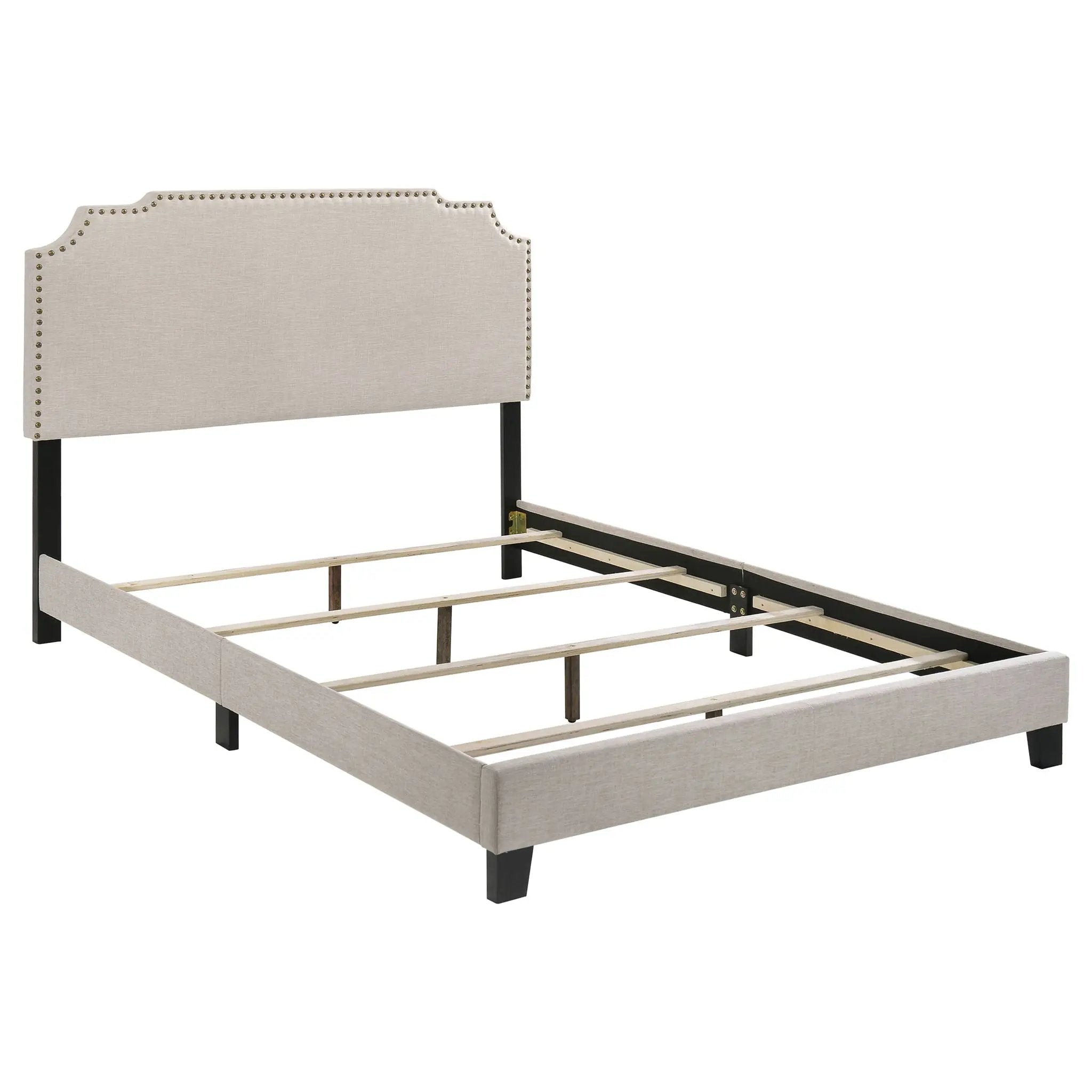 Tamarac Upholstered Full Panel Bed Beige by Unique Piece Furniture