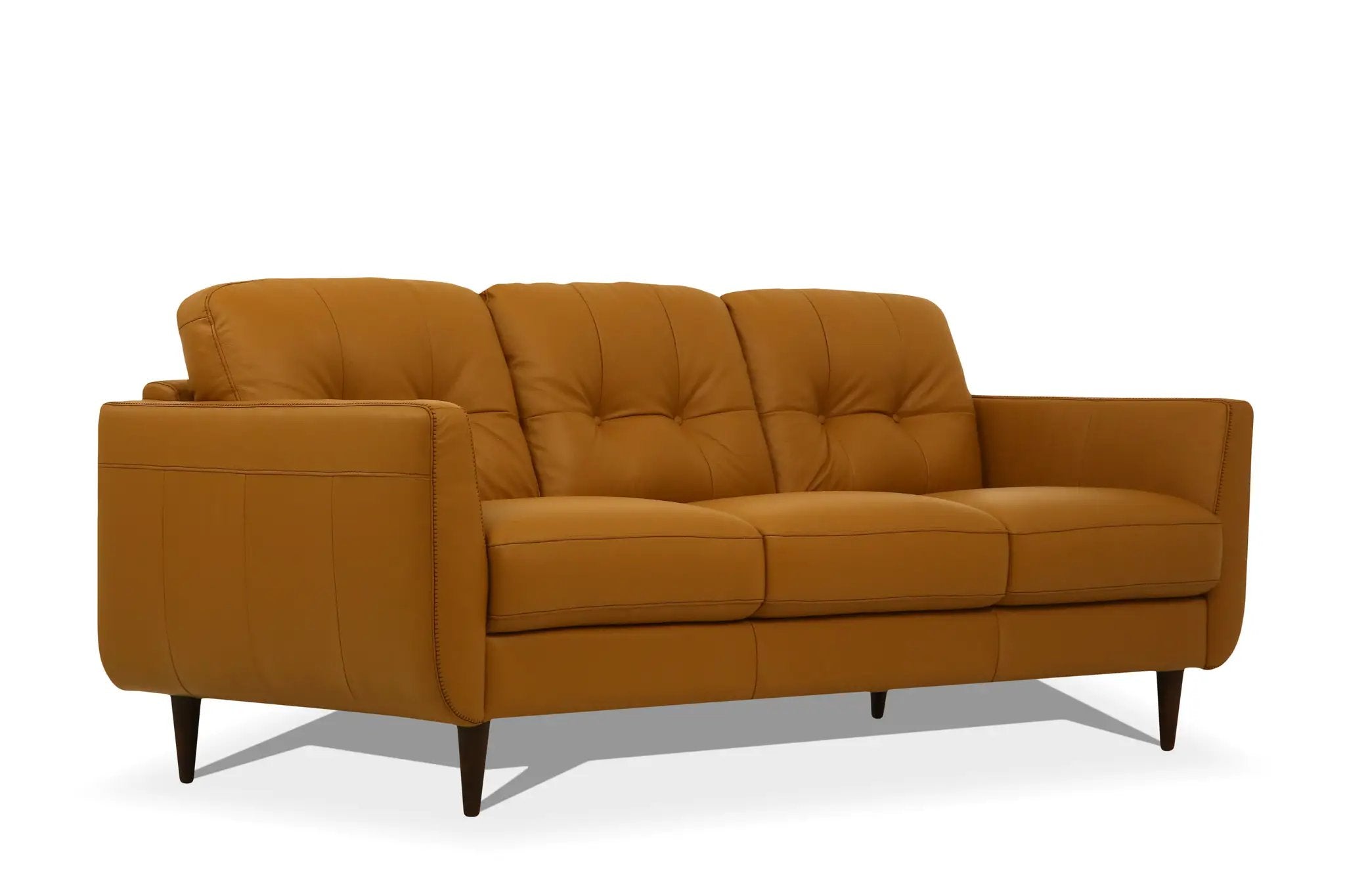 Radwan Camel Leather Sofa (Assembled) by HouseOfZazla