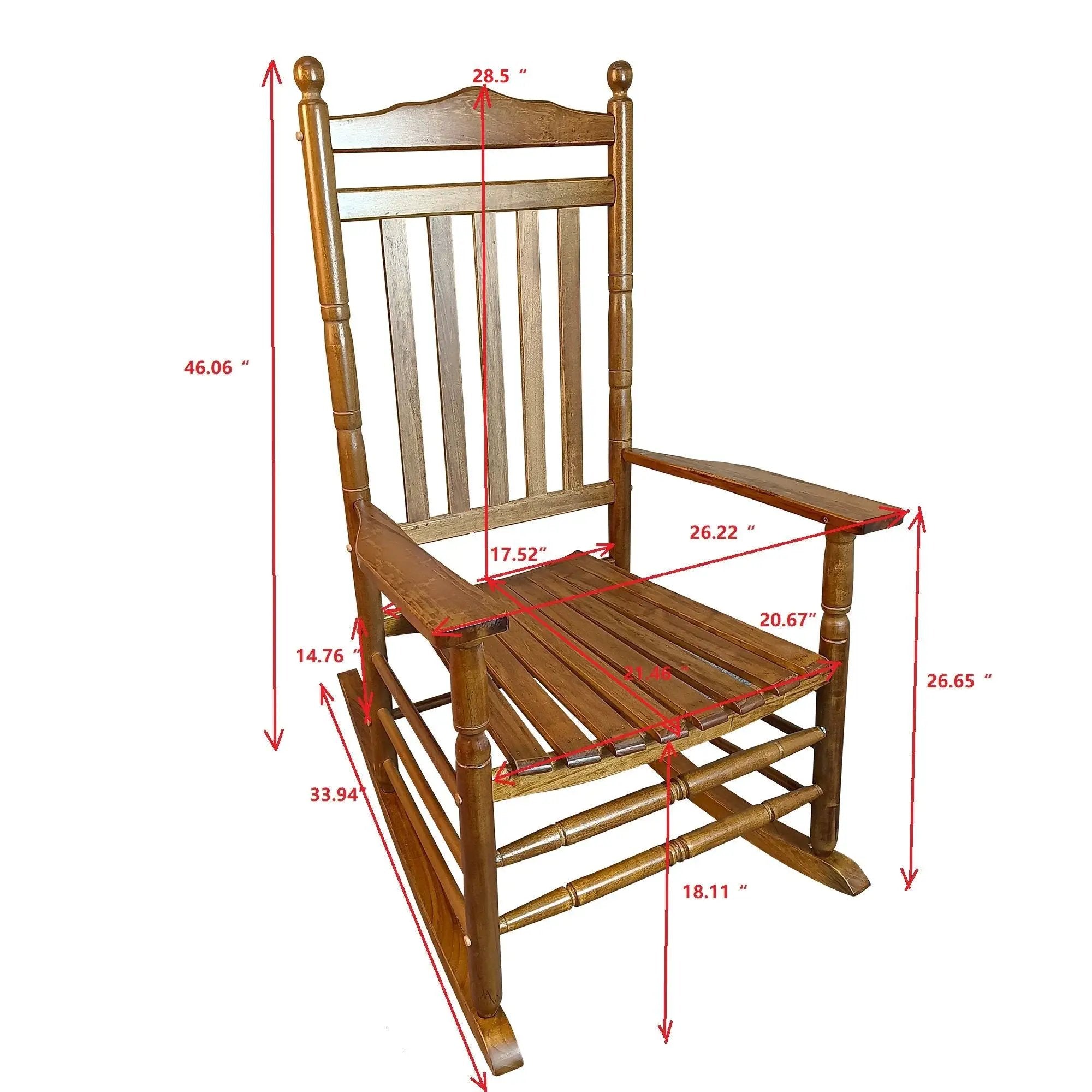 Balcony Porch Adult Rocking Chair by Unique Piece Furniture