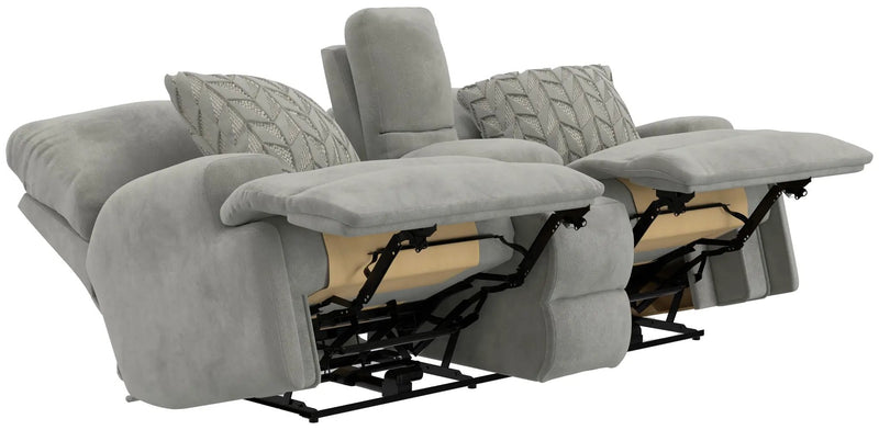Renaldo - Power Console Loveseat With Zero Gravity Recline - Stone by Unique Piece Furniture