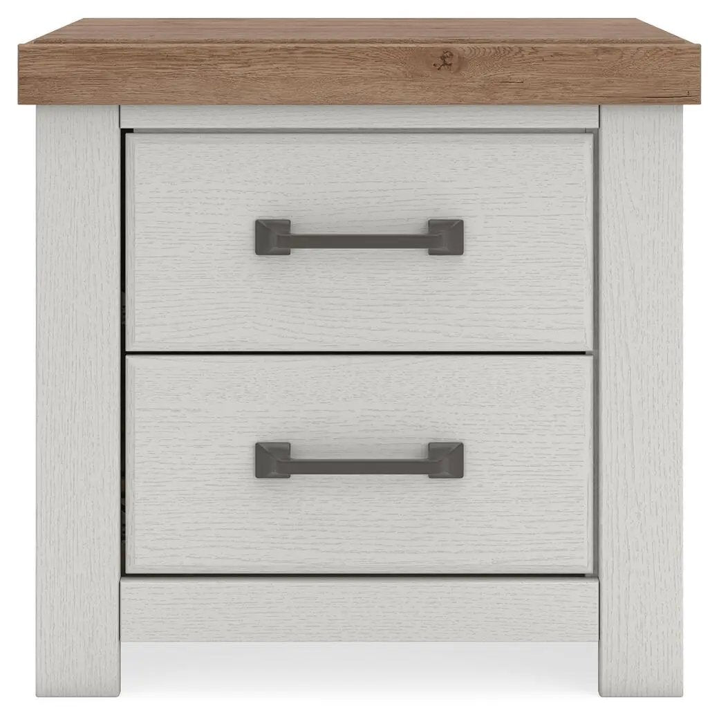 Savonport - Two Drawer Night Stand - White / Brown by Unique Piece Furniture