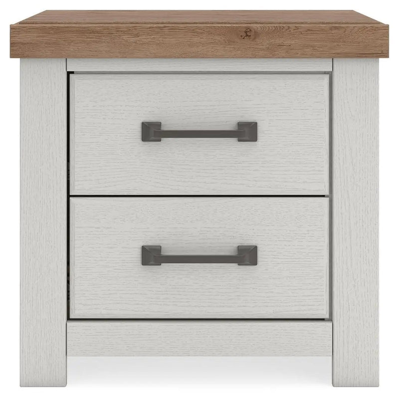Savonport - Two Drawer Night Stand - White / Brown by Unique Piece Furniture