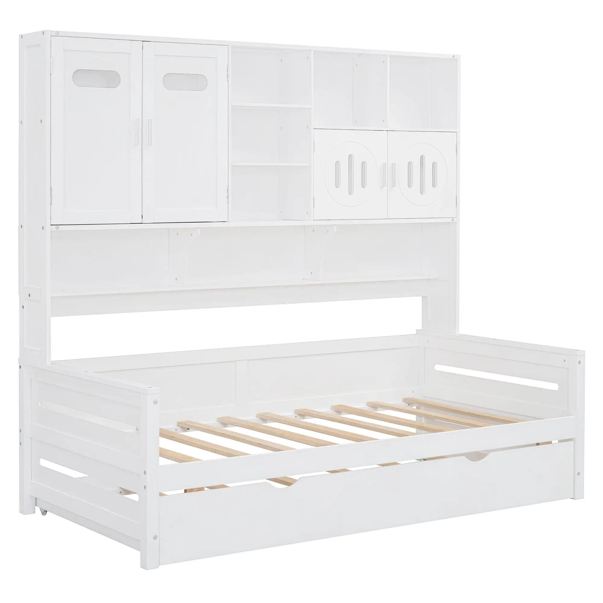 Daybed With All-In-One Cabinet And Shelf by HouseOfZazla