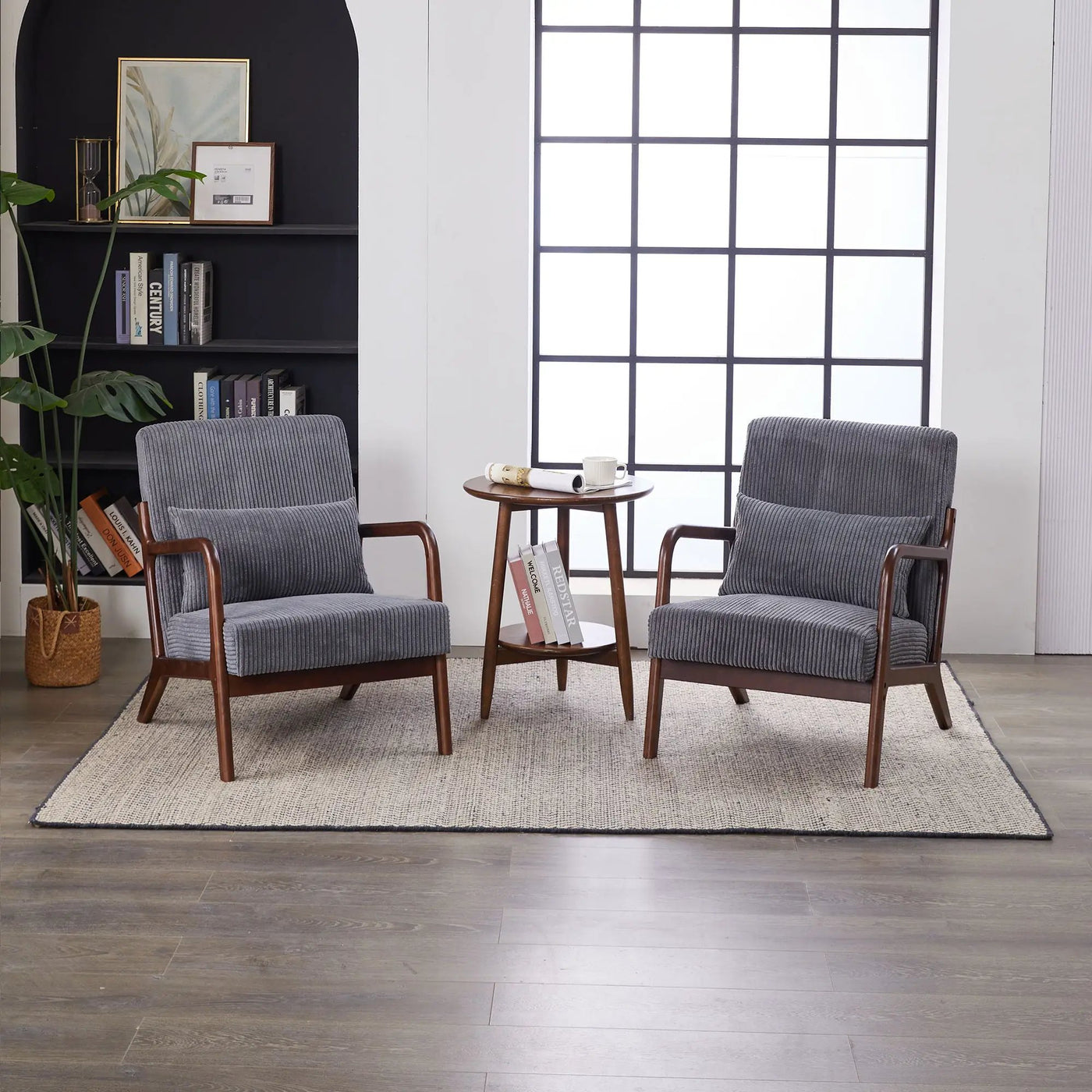 Accent Chair With Pillow And Wood Frame by HouseOfZazla