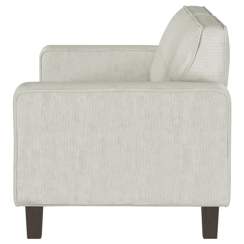 Deerhurst Upholstered Track Arm Tufted Sofa Greige by Unique Piece Furniture