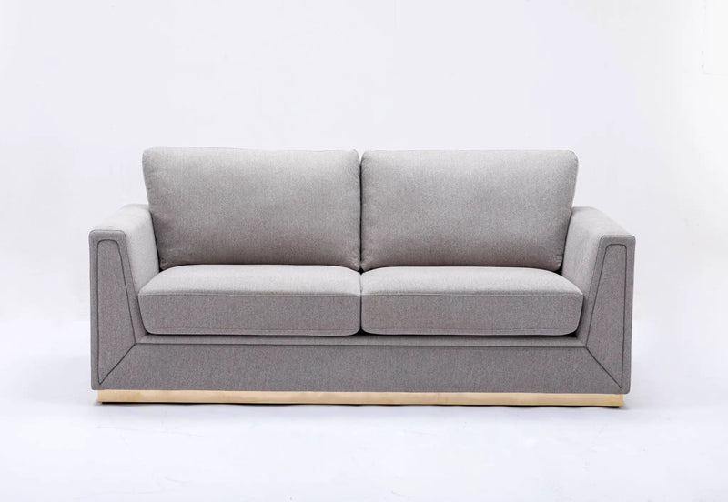 Valin - Linen Sofa For Living Room - Gray by HouseOfZazla
