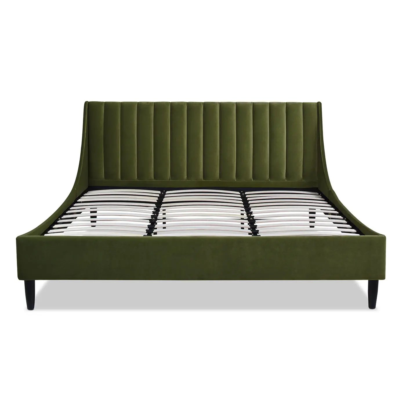 Aspen - Vertical Tufted Modern Headboard Platform Bed Set by HouseOfZazla