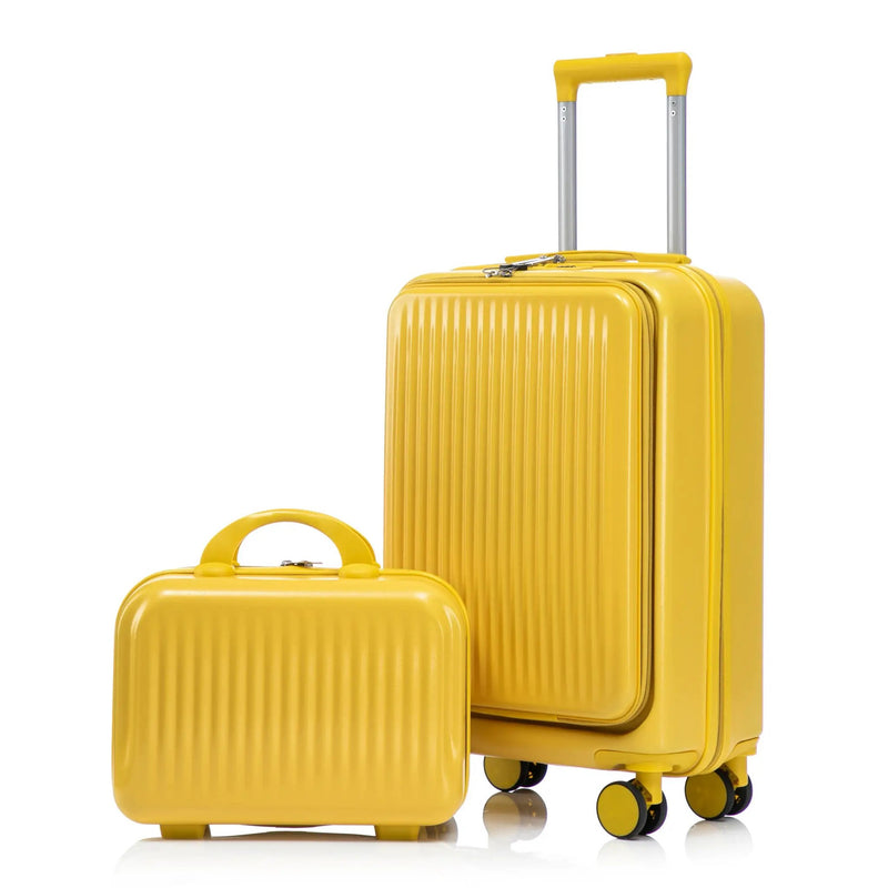 14'/20' 2-Piece ABS Spinner Wheel Luggage Set with Combination Lock by HouseOfZazla
